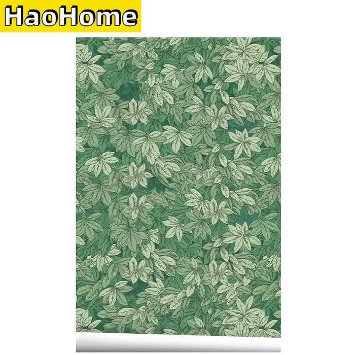 Papier peint auto-adhésif imperméable motif feuilles vertes