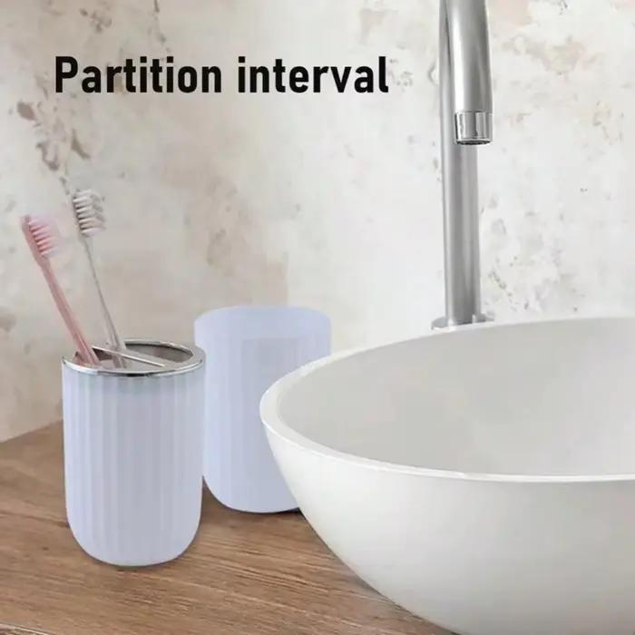 Ensemble d'accessoires de salle de bain luxueux, complet avec tasse de bain de bouche, porte-savon, distributeur de savon liquide, porte-brosse à dents, 1 ensemble