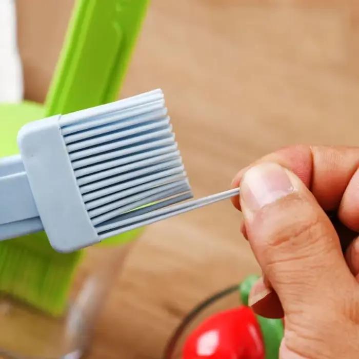 Brosse de barbecue en silicone de type fendu, haute température, degré, nylon, huile, bouteille, gâteau, cuisson, crème, cuisson, cuisine, outil ménager
