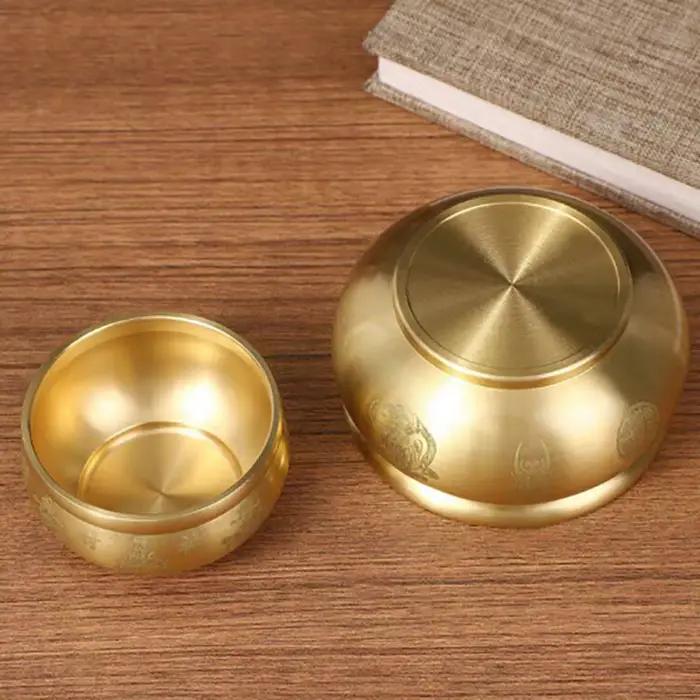 Décoration de bureau en laiton Cornucopia – Ornement de table pour attirer la fortune et la prospérité