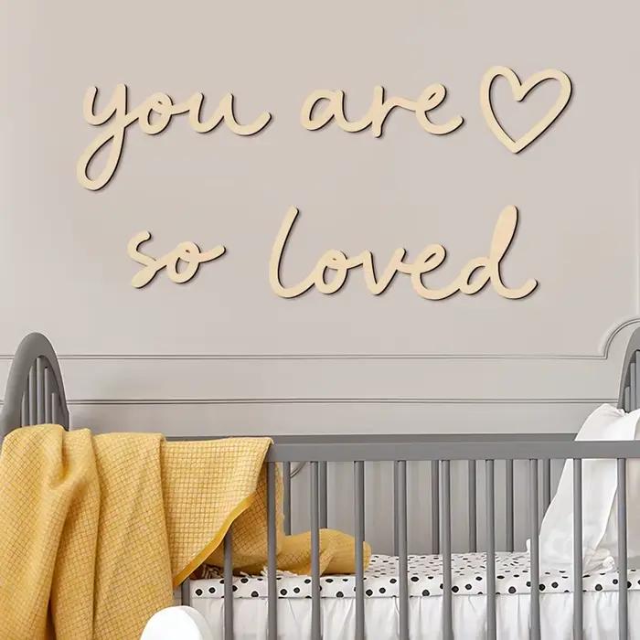 Décoration murale en bois charmante 'You Are So Loved'
