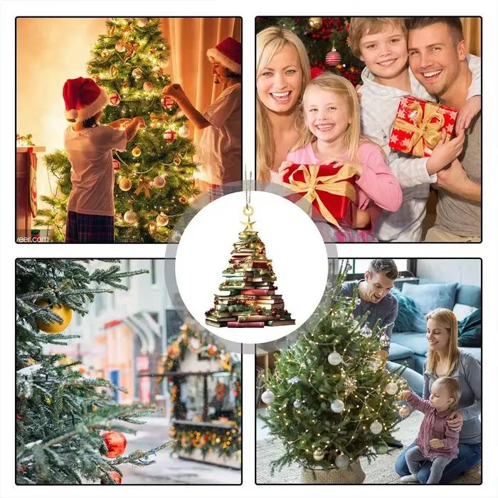Ornement de noël montagne du livre
