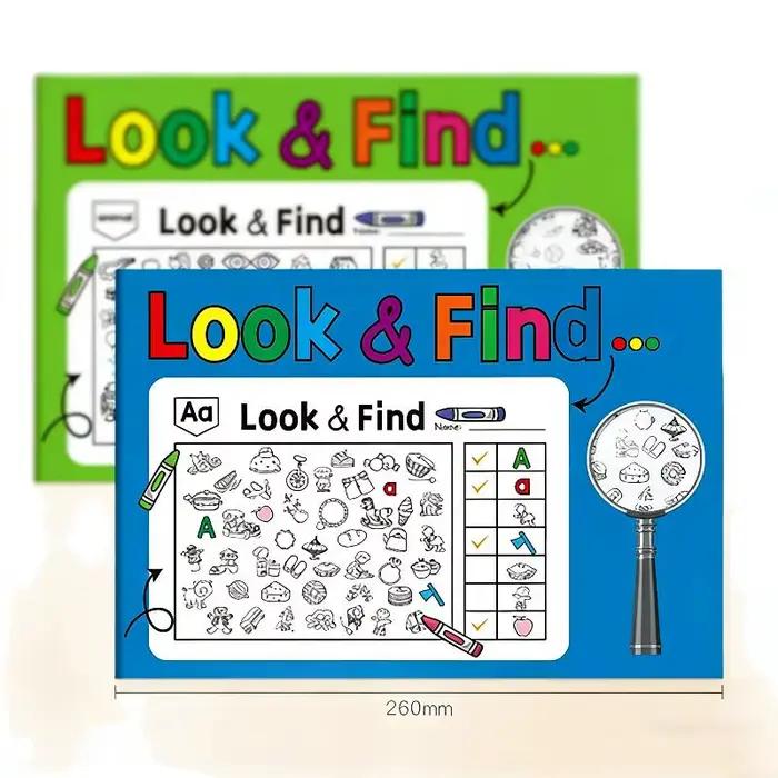 Livre de coloriage pour enfants avec objets cachés, plus de 100 activités de recherche et de coloriage, livre de puzzle éducatif interactif pour l'école, la maison et les voyages