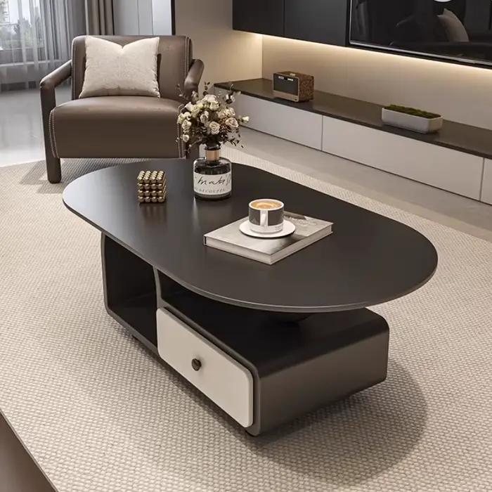 Roues ornements Table basse rangement relié Design minimaliste