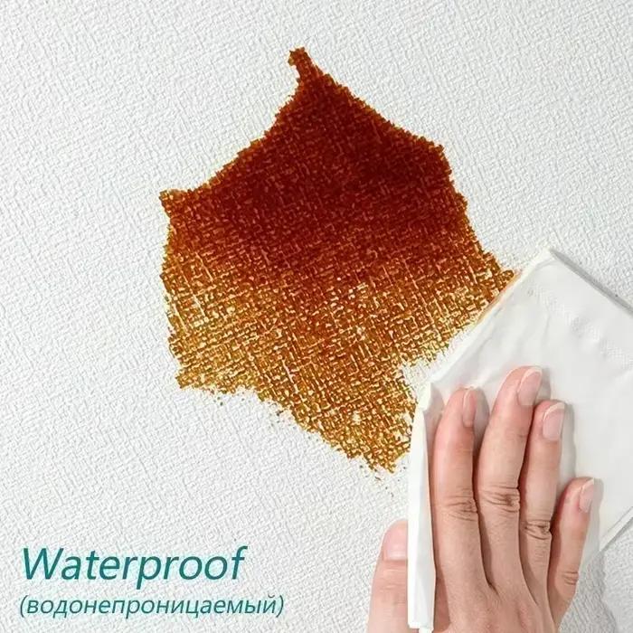 Autocollant mural 3D coloré en lin épaissi