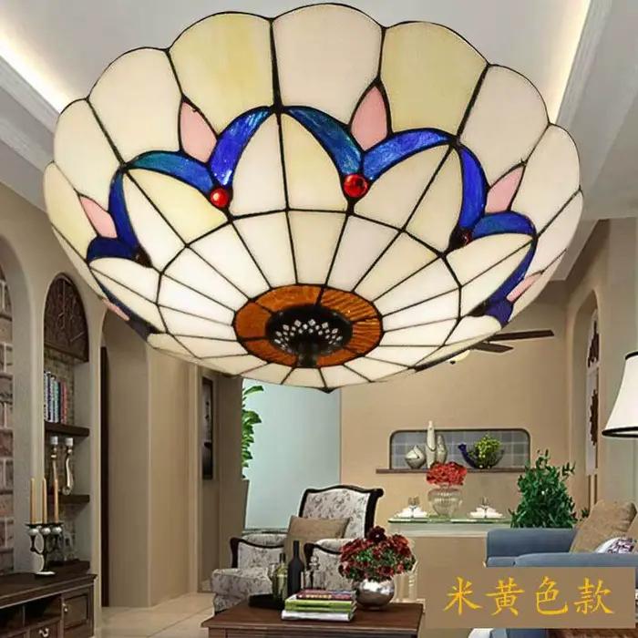 Plafonnier Tiffany Simple et Créatif pour Chambre à Coucher
