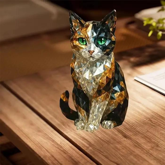 Faux Sculpture d'animal en cristal