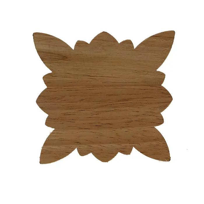 VZLX Vintage bois non peint sculpté coin onlie Applique cadre arrière-plan meubles maison mur armoire porte décor décoration