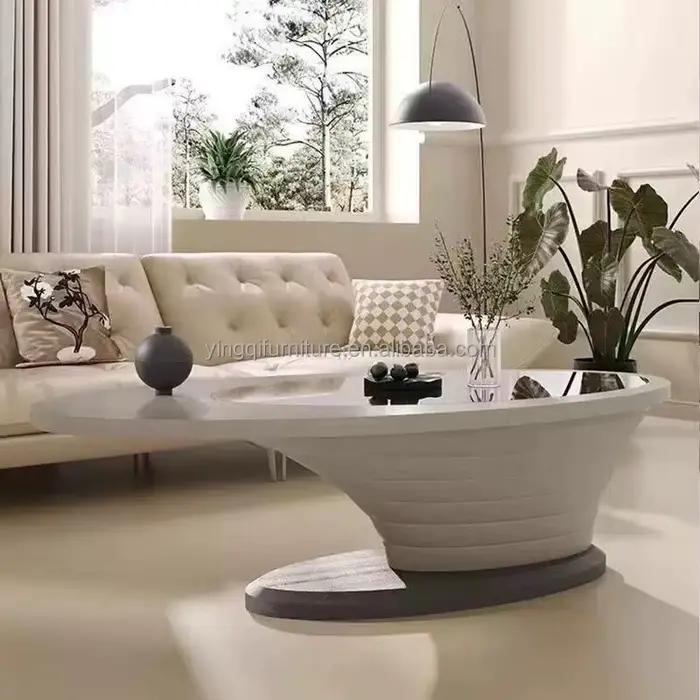 Tables basses créatives nordiques pour meubles de salon avec miroir supérieur en verre sur la Table centrale