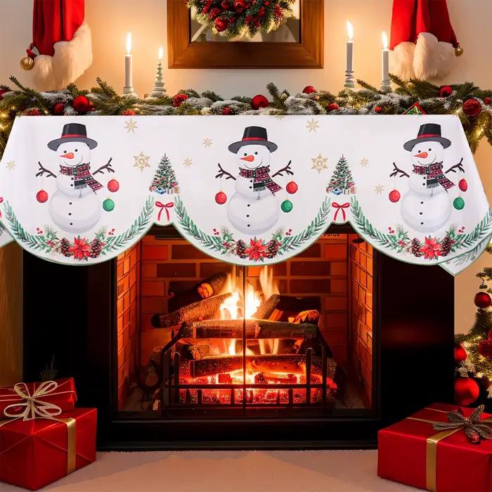 Noël bonhomme de neige cheminée écharpe décorations de noël pour la maison 2025 noël salon ornement Navidad Natal nouvel an cadeau 2026
