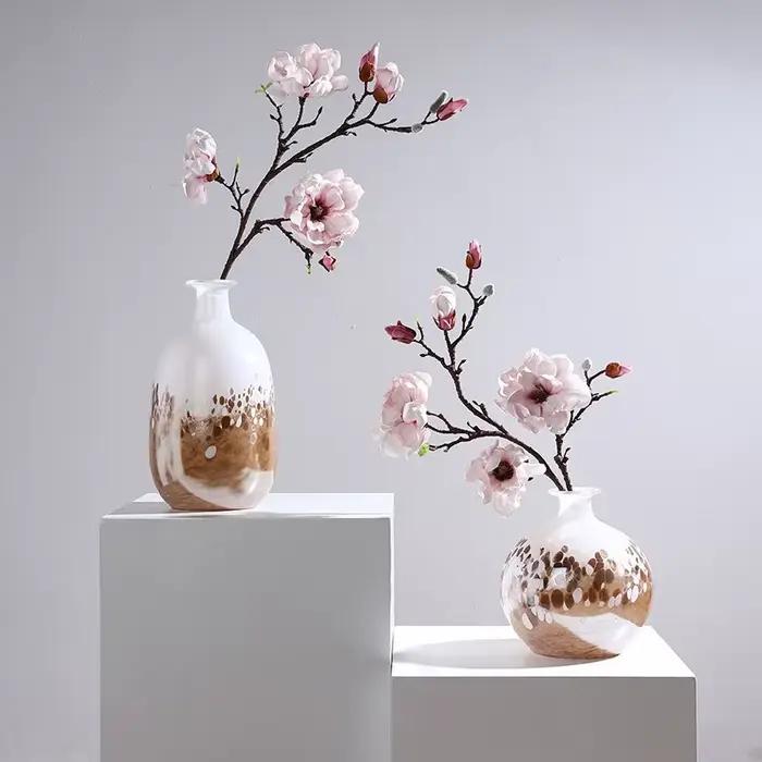 Vase en verre géométrique à bulles dégradées, bouteille en verre pour hydroponie, terrarium, vases à fleurs, pot de fleurs, accessoires de décoration pour la maison