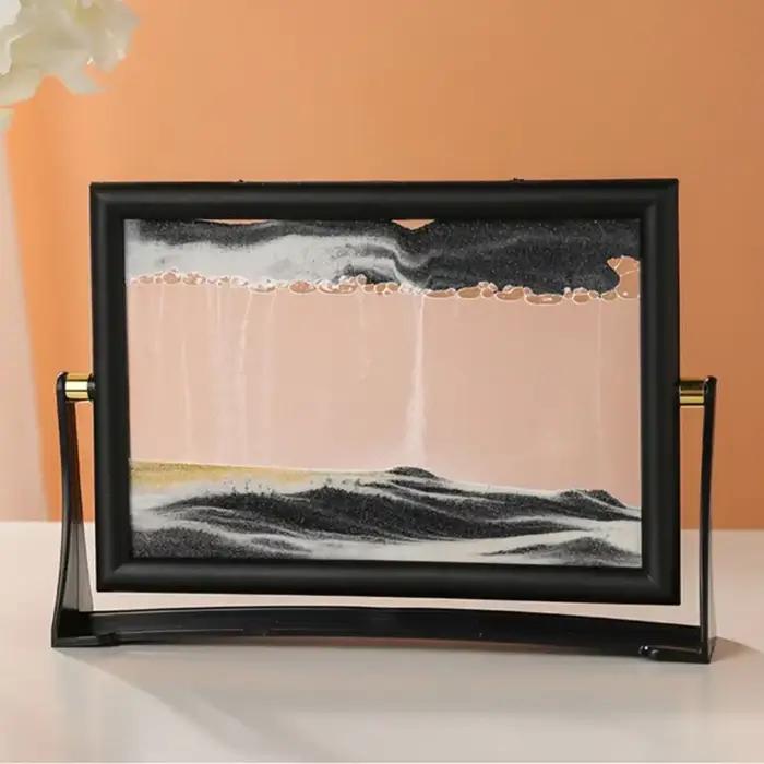 Tableau d'art de sable mouvant rotatif