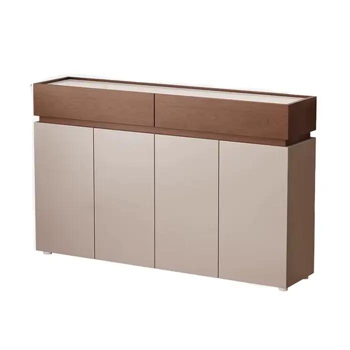 Meuble de rangement élégant pour salon, style italien minimaliste tendance, vitrine glamour simple pour la maison