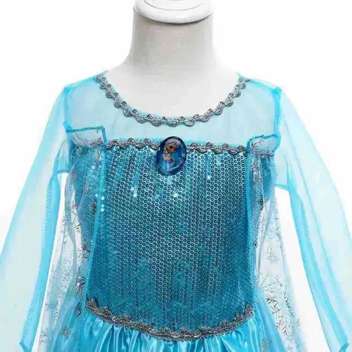 Robe Elsa pour filles, tenue de princesse reine des neiges, pour anniversaire, Halloween, carnaval, fête de pâques, Costume pour filles