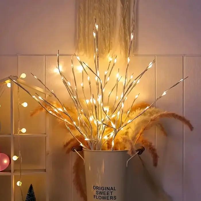 LED branche de bouleau blanc lumières festives