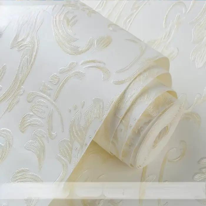 Papier peint floral rose en 3D pour décoration murale résistante à l'humidité et aux moisissures, idéal pour chambre de filles, salon, cuisine et occasions spéciales