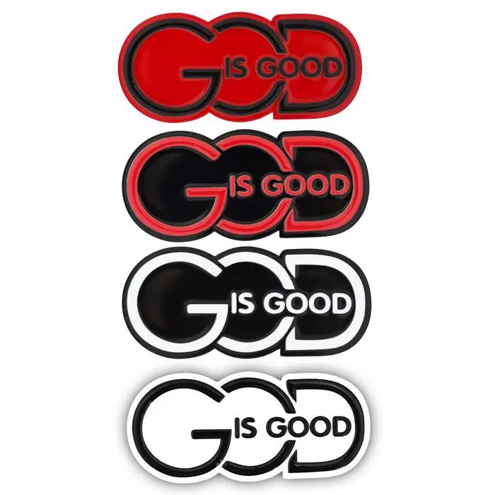 1 emblème 3D GOD IS GOOD, articles décoratifs. Convient pour décorer l'arrière des voitures, des camions et des SUV, imperméable.