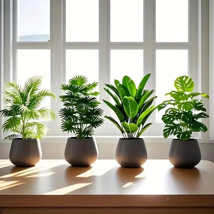 Ensemble de grandes plantes de palmier artificielles