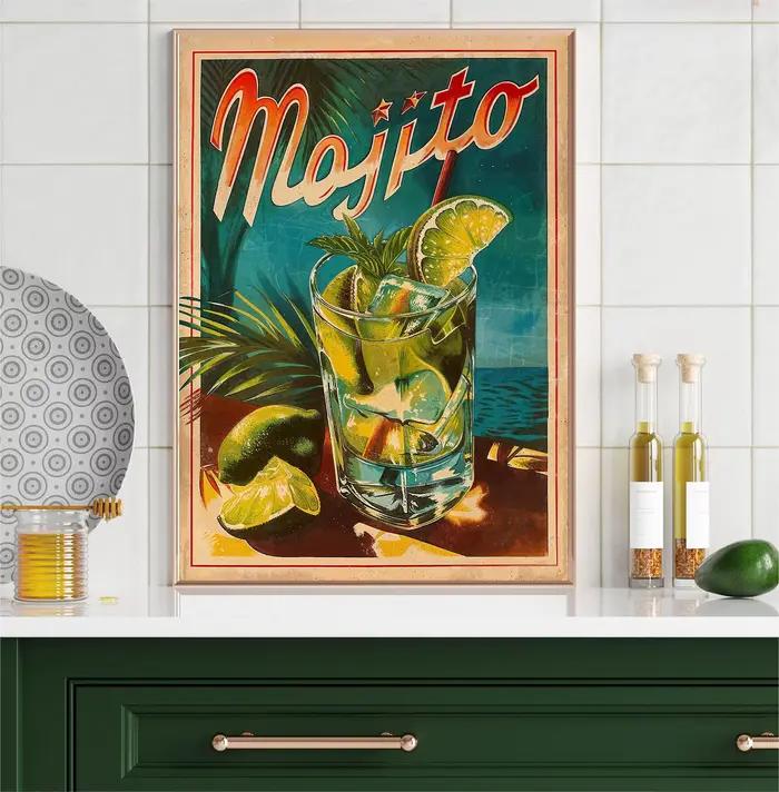 Affiche de barman avec Illustration de whisky
