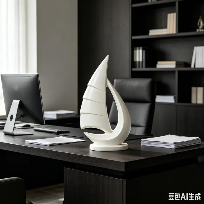 Nouveauté 2026 : Sculpture de voilier blanc minimaliste imprimée en 3D, statue de yacht nautique moderne, ornement décoratif de table pour la maison et le salon