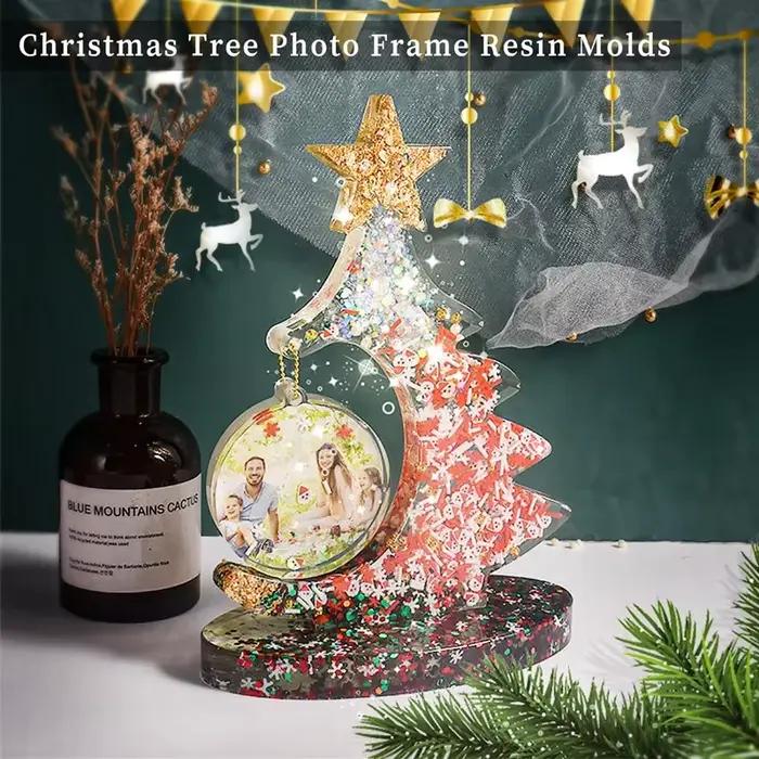 Moule de cadre photo en silicone pour arbre de Noël