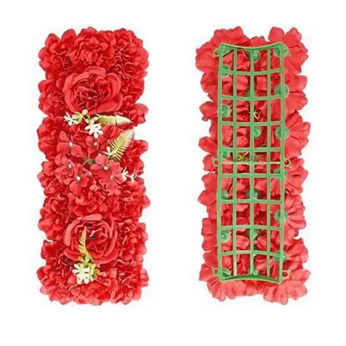 Panneau mural de fleurs artificielles simulées DIY 3D pour mariage