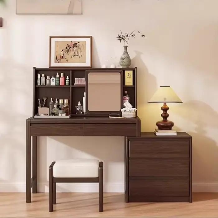 Organisateur rustique coiffeuse tabouret Vintage