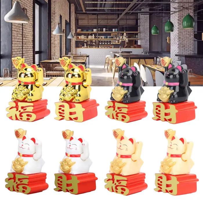 Ornement de chat chanceux bras agitant attirer la richesse pour bureau voiture boutique occasions spéciales cadeau prière à la maison ouverture de magasin