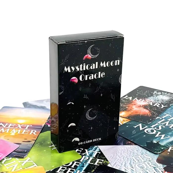 Jeu de cartes Oracle Mystical Moon, 60 cartes avec significations pour la divination des âmes sœurs, jouet de fête, jeu de divertissement et de loisirs