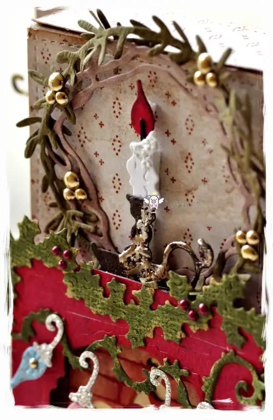 Cheminée de Noël matrices de découpe en métal pochoirs artisanat moule découpé pour bricolage Scrapbooking album papier carte gaufrage fait à la main