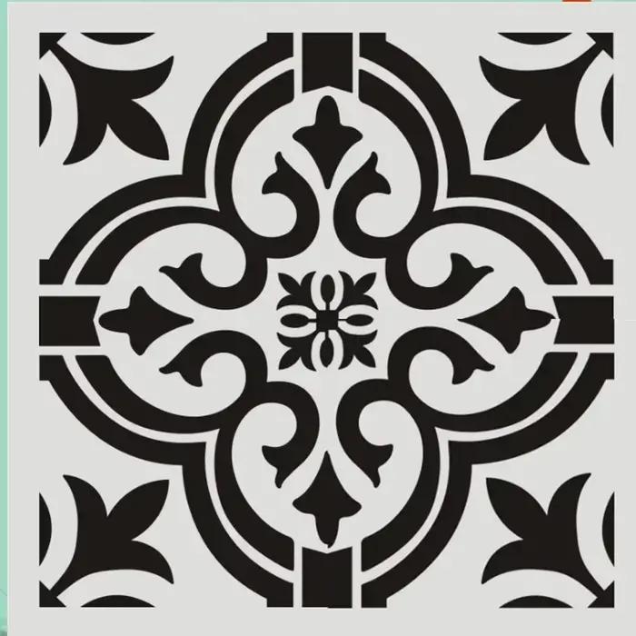 30*30 cm bricolage pochoir peinture modèle rétro fleur motif