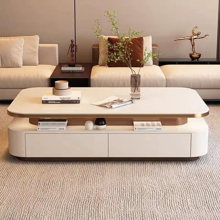 Table basse de style italien avec tiroirs de rangement