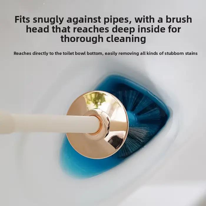 Brosse et support de toilette de luxe avec accents dorés