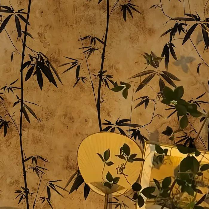 Papier peint en bambou de style chinois