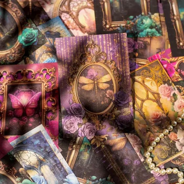32 feuilles de papier de la série Baroque Fantasy, fournitures pour journal vintage, décoration de base DIY, 6 styles au choix, décoration mignonne