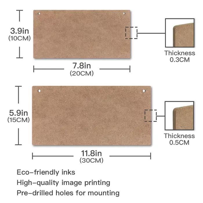 Putuo Decor-Plaque de Porte en Bois pour Pub