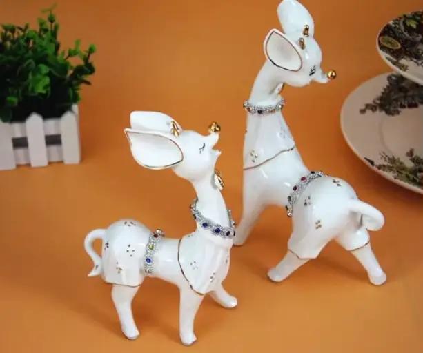 Ornement créatif en céramique de cerf
