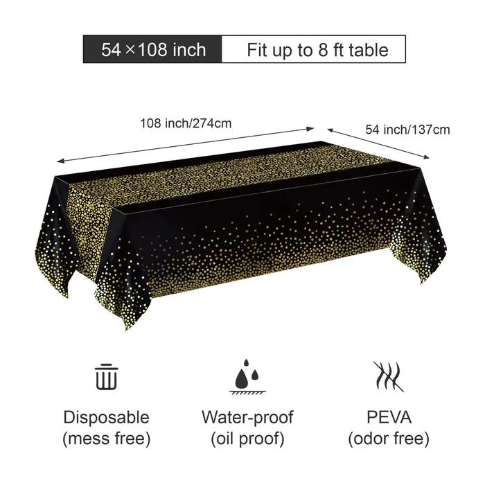 Nappe en or noir 54x108 pouces (137x274cm)