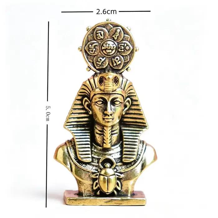 Statue de Pharaon demi-corps en bronze