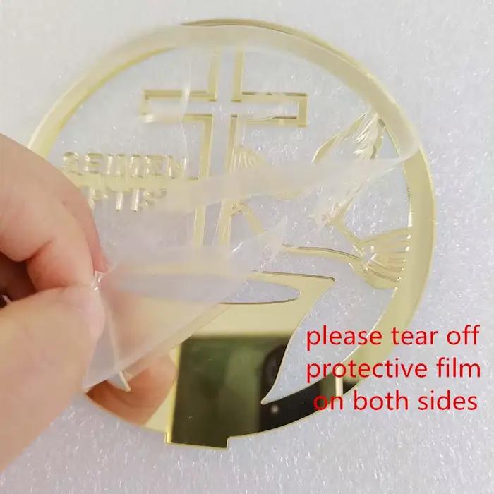 Croix personnalisée pour la première communion de baptême, nom de bébé, faveurs de signe de baptême, décor de fête de bénédiction de Dieu, 10 pièces