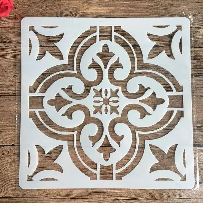 30*30 cm bricolage pochoir peinture modèle rétro fleur motif