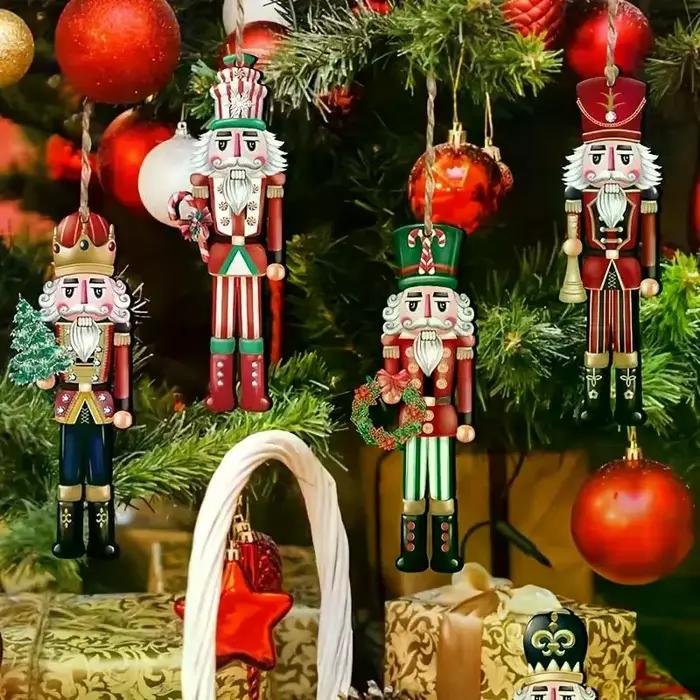 Ensemble décoratif casse-noisette en bois