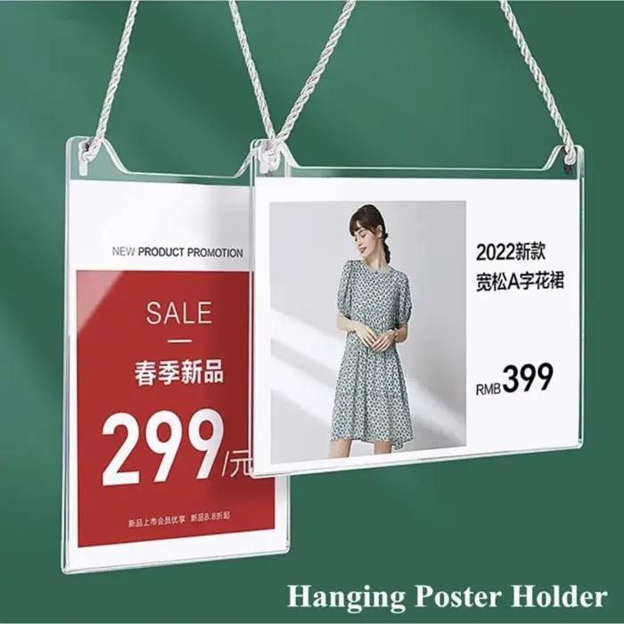 A5 148x210mm acrylique cintre affiche porte-signe produit publicité Photo cadre d'affichage