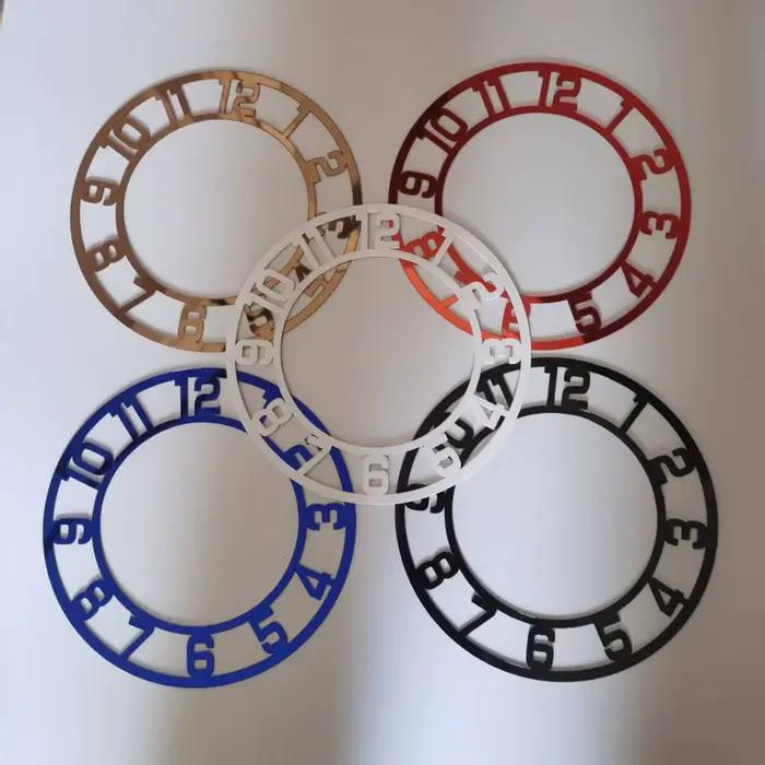 Autocollant de papier peint-horloge ronde en chiffres romains