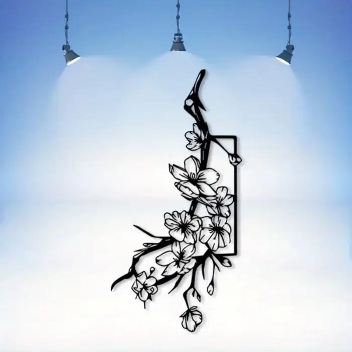 Art mural en fleurs de cerisier japonaises