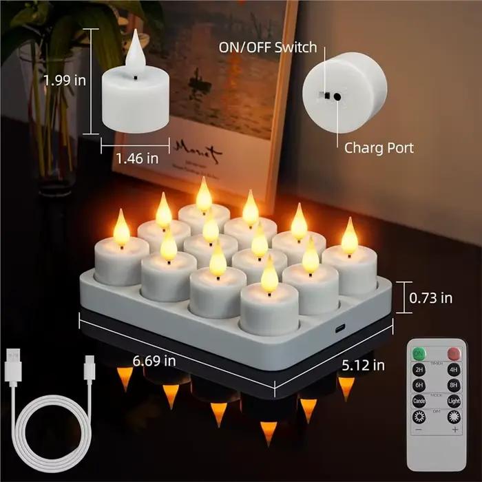 Bougies chauffe-plat LED rechargeables