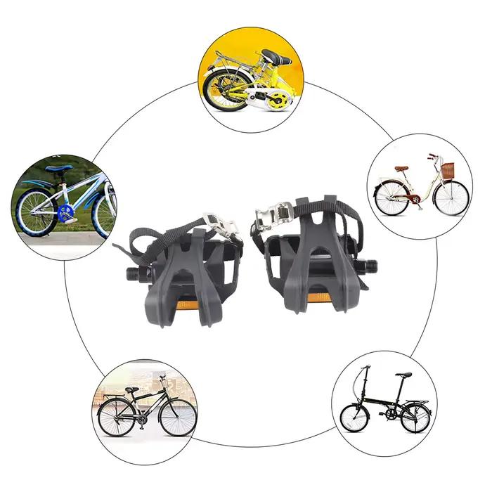 1 paire de pédales de cyclisme en Nylon, Clips d'orteils, sangles pour Fixie, accessoires de vélos de montagne, pédale de vélo
