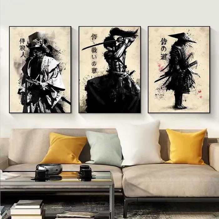 Affiche d'art Mural de samouraï japonais