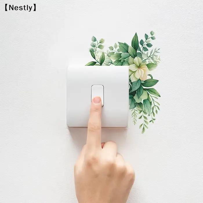 Autocollants romantiques en forme de fleurs pour la décoration de chambre, décorations amusantes pour la maison des filles〔Nest〕