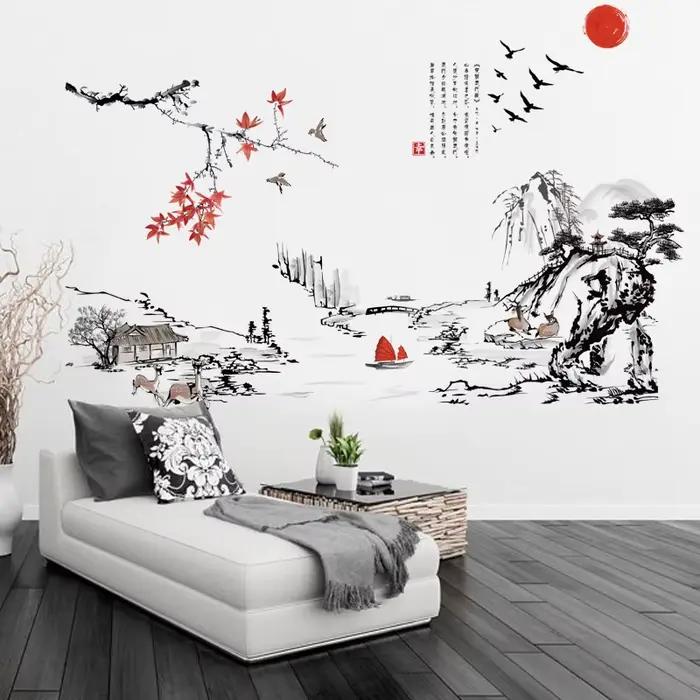 Autocollants muraux de style chinois